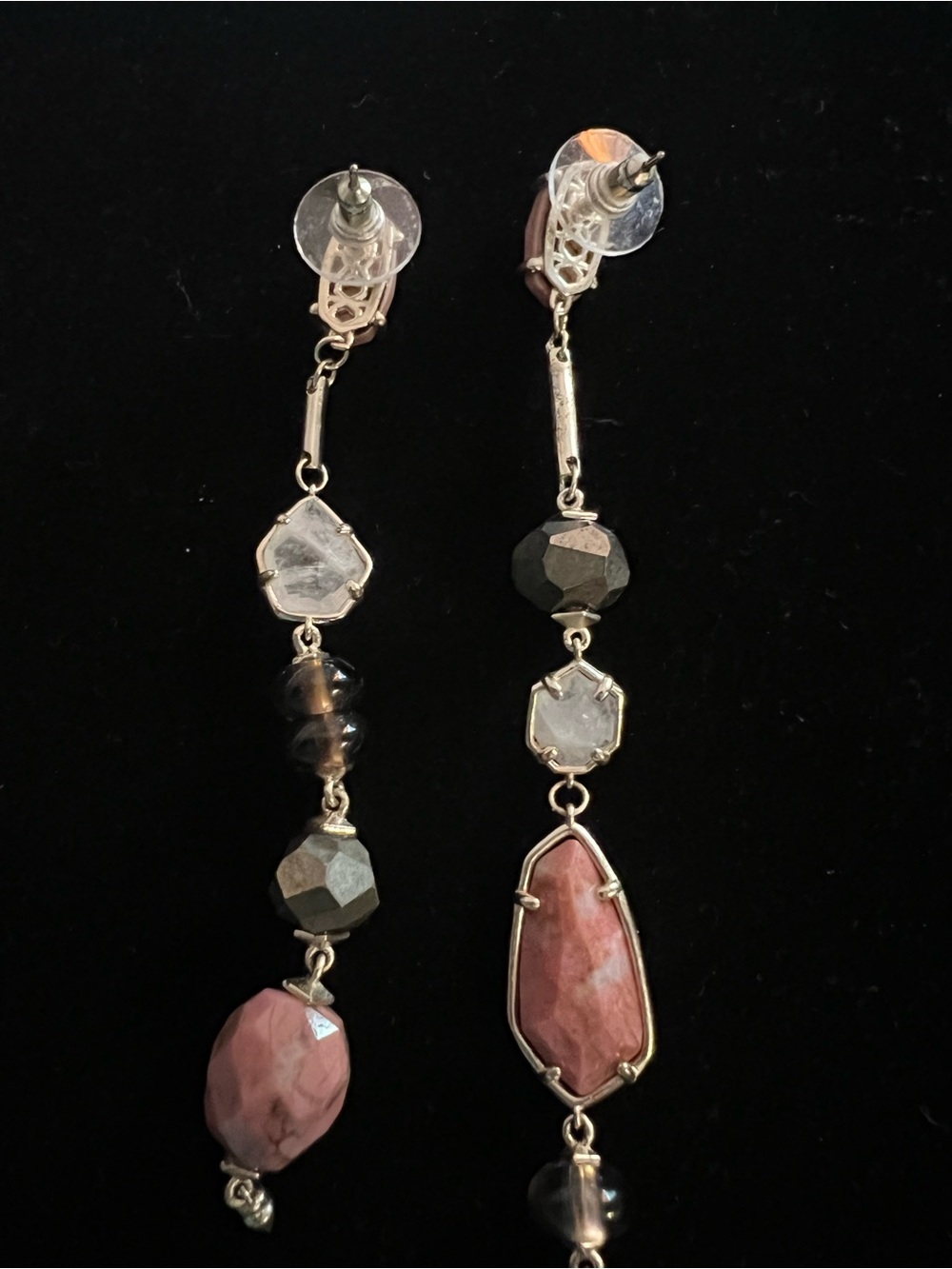 Kendra Scott Gold-Tone Pink Gemstone Drop Earrings